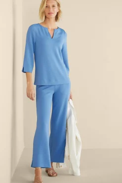 Soft Surroundings Ceri Knit 3/4 Sleeve Top
