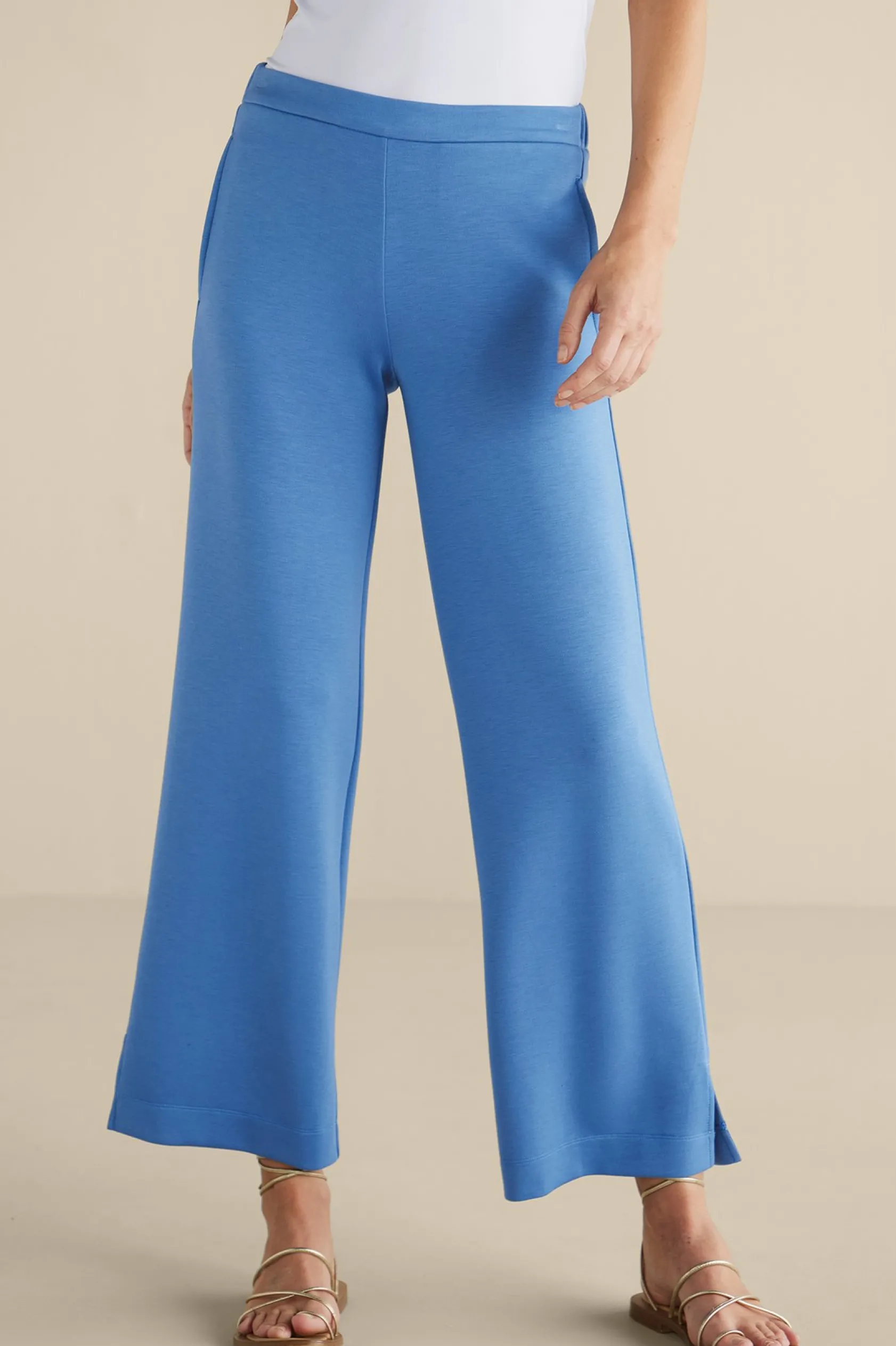 Soft Surroundings Ceri Knit Wide-Leg Pants