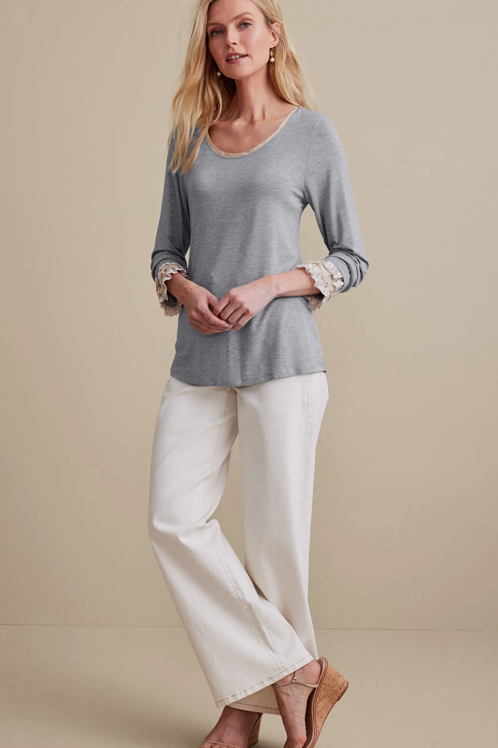 Soft Surroundings Ella Lace Top