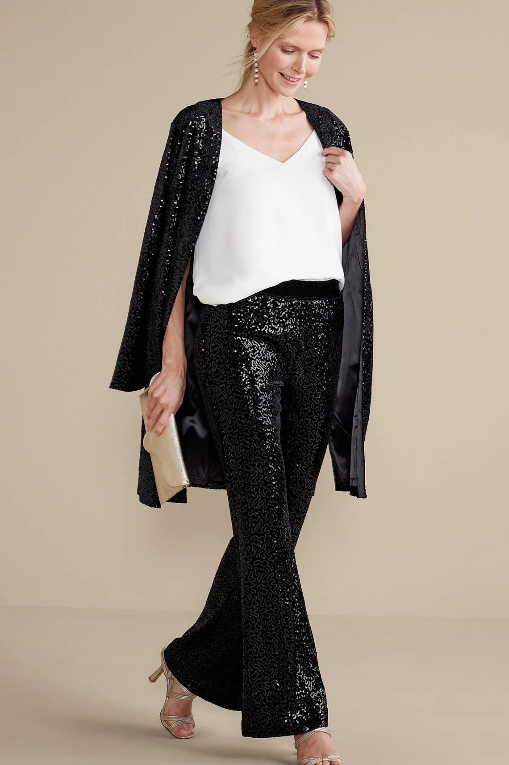 Soft Surroundings Eva Sequin Pants