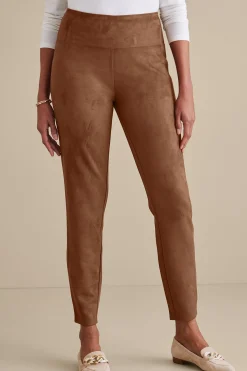 Soft Surroundings Faux Suede Pull-On Leggings