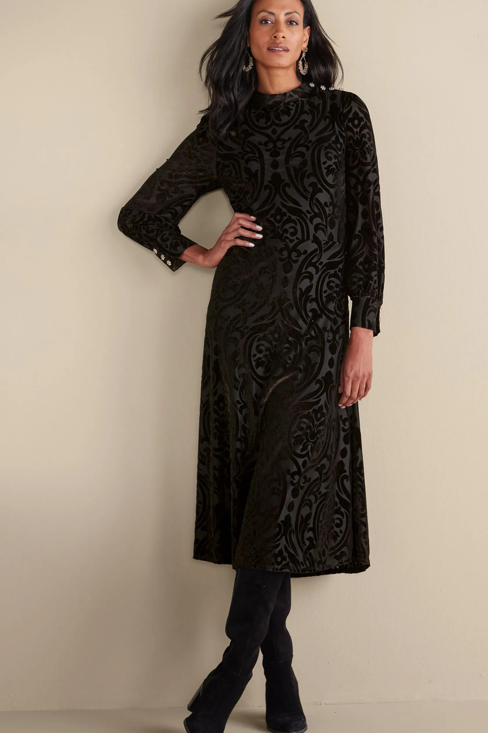 Soft Surroundings Hadley Velvet Dress