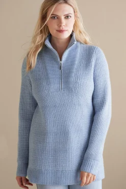 Soft Surroundings Hallie Half Zip Sweater