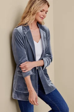 Soft Surroundings Holly Velvet Blazer