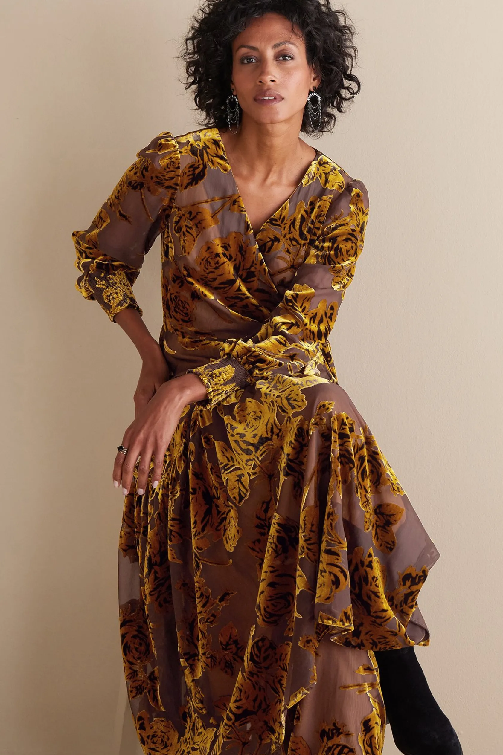 Soft Surroundings Jamila Velvet Dress