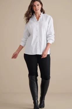 Soft Surroundings Kata Ruffle Collar Shirt