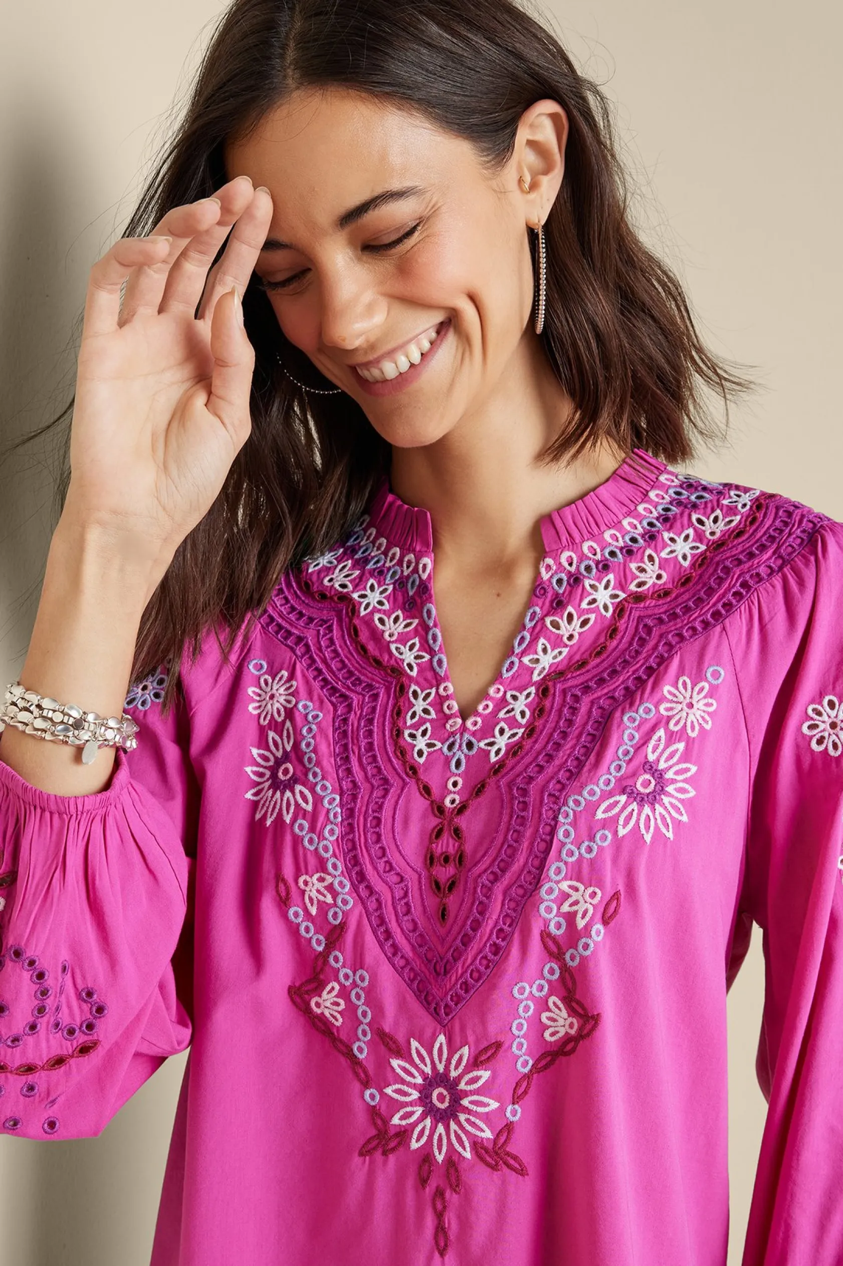 Soft Surroundings Laney Voile Blouse