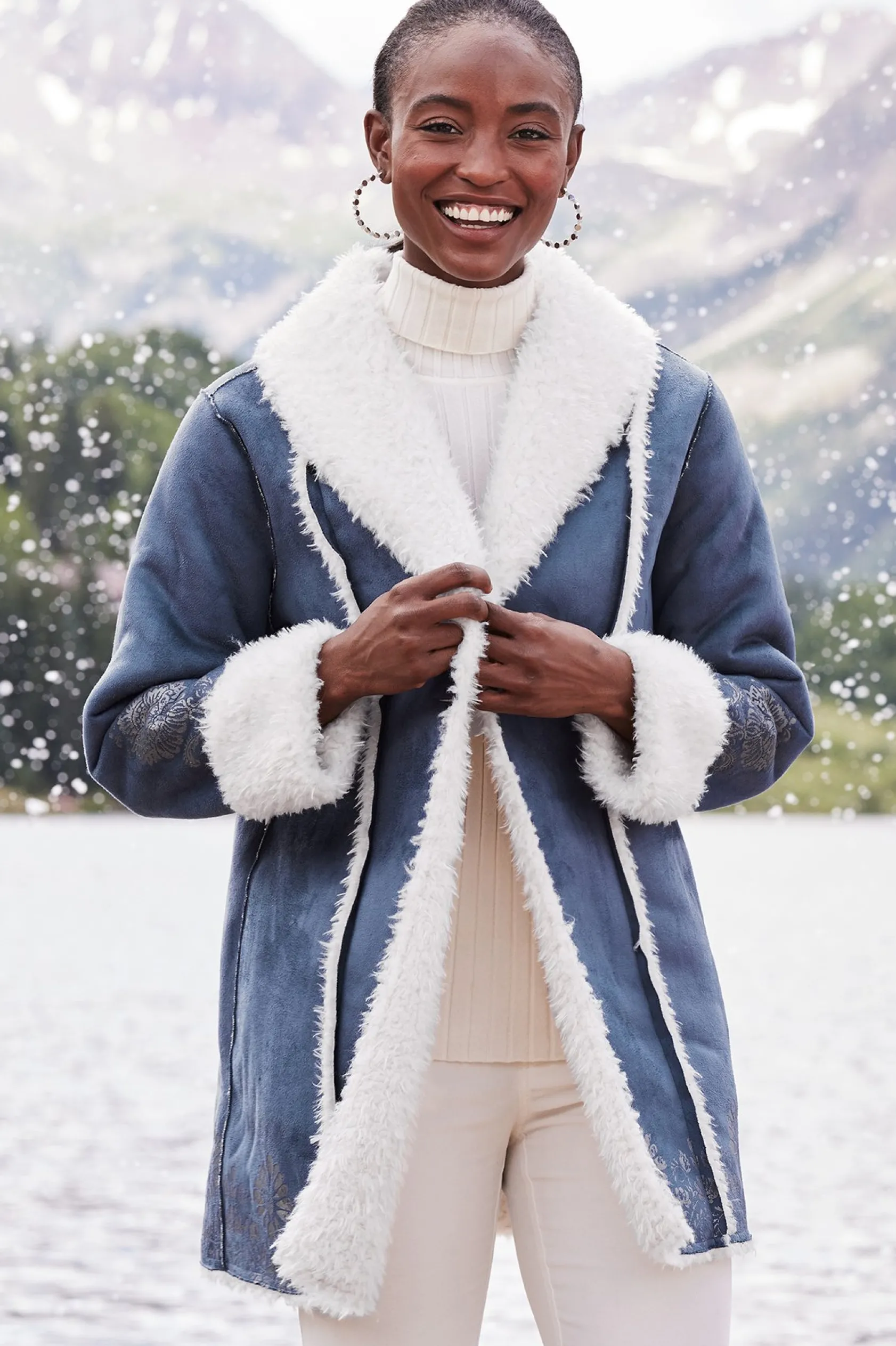 Soft Surroundings Lucerne Shearling Coat
