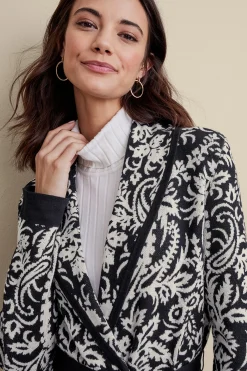 Soft Surroundings Marika Jacquard Cardigan