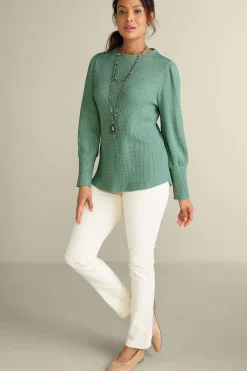 Soft Surroundings Melina Waffle Pullover
