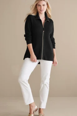 Soft Surroundings Meria Zip Sweater