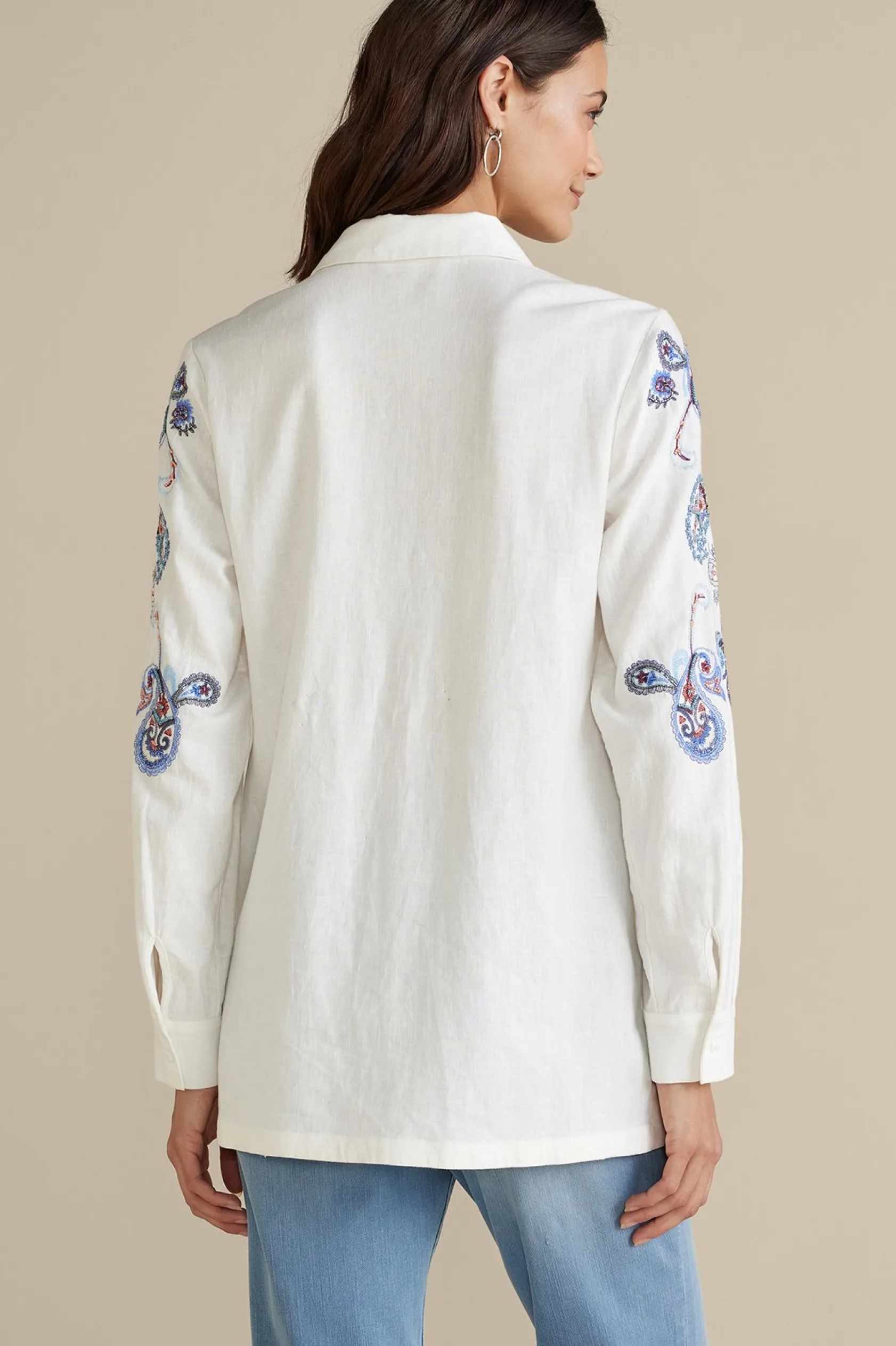 Soft Surroundings Nadia Linen Blend Shirt