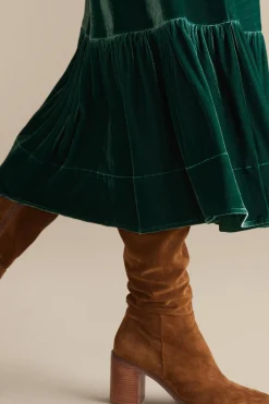 Soft Surroundings Noelle Velvet Skirt
