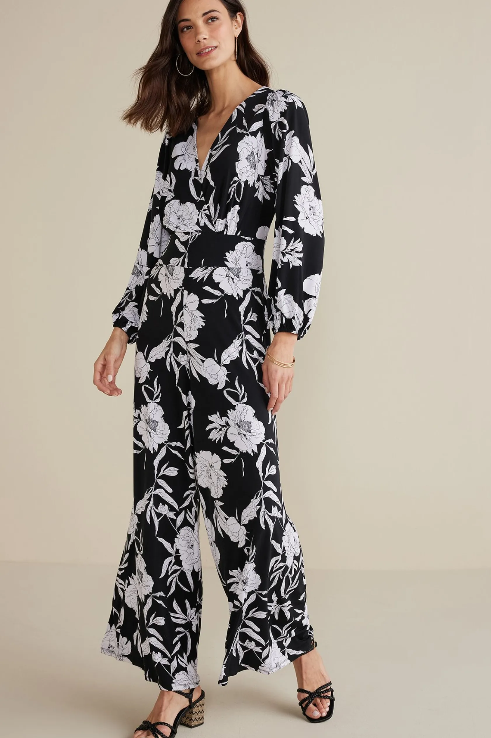 Soft Surroundings Penelope Long Sleeve Jumpsuit
