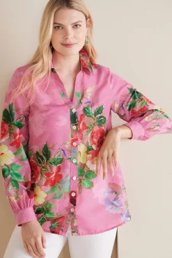 Soft Surroundings Petites Danica Embellished Shirt