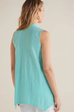 Soft Surroundings Petites Danielle Button Tank