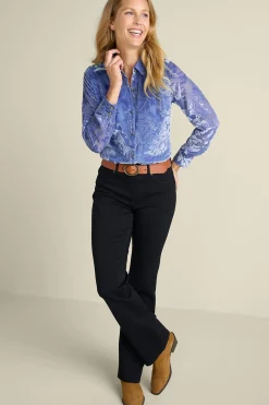 Soft Surroundings Petites Floreat Velvet Shirt