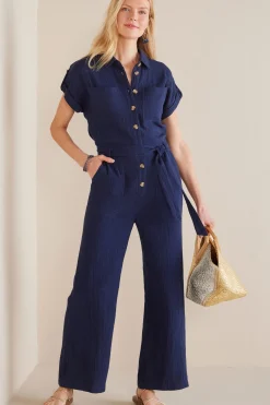 Soft Surroundings Petites Natasha Gauze Jumpsuit