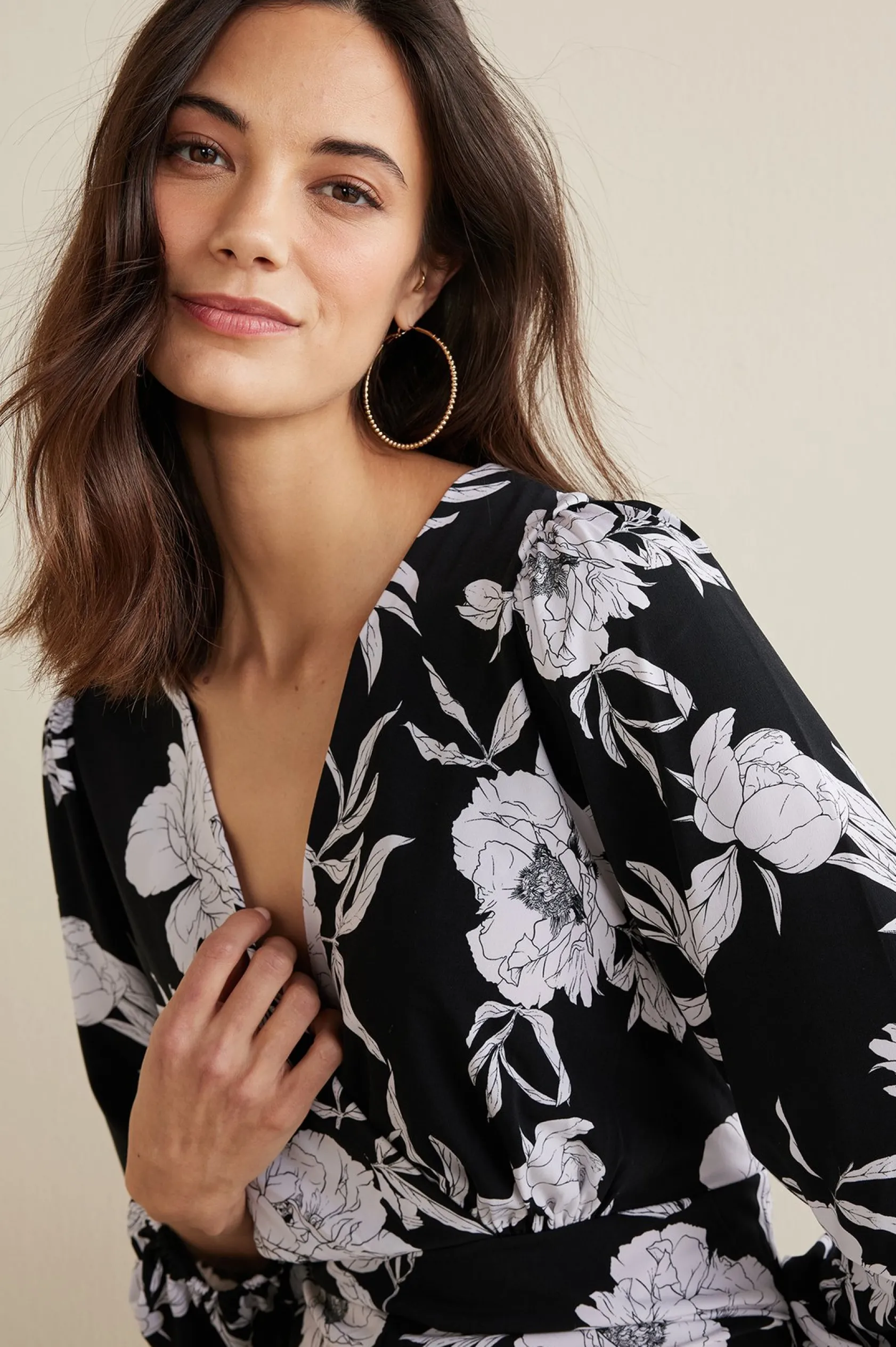 Soft Surroundings Petites Penelope Long Sleeve Jumpsuit