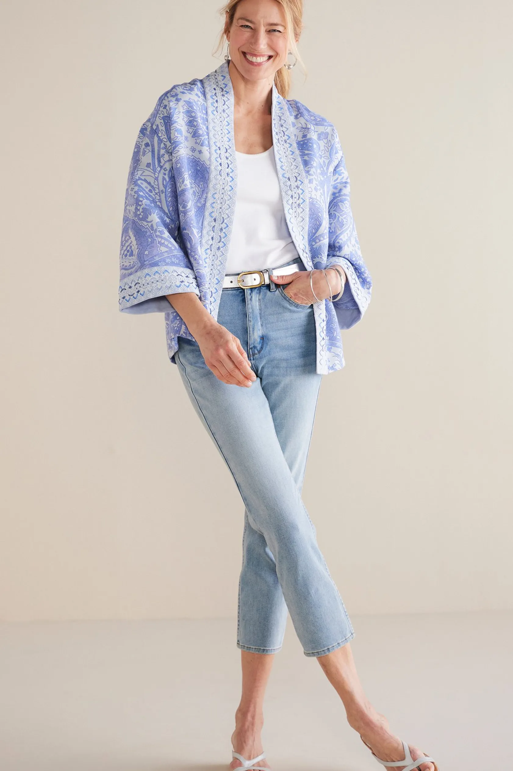 Soft Surroundings Petites Ultimate Denim Slim Leg Crop Jeans