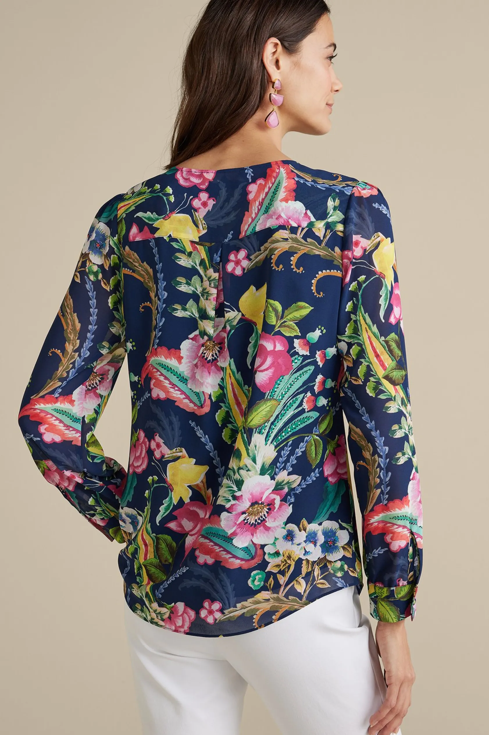 Soft Surroundings Samantha Georgette Top