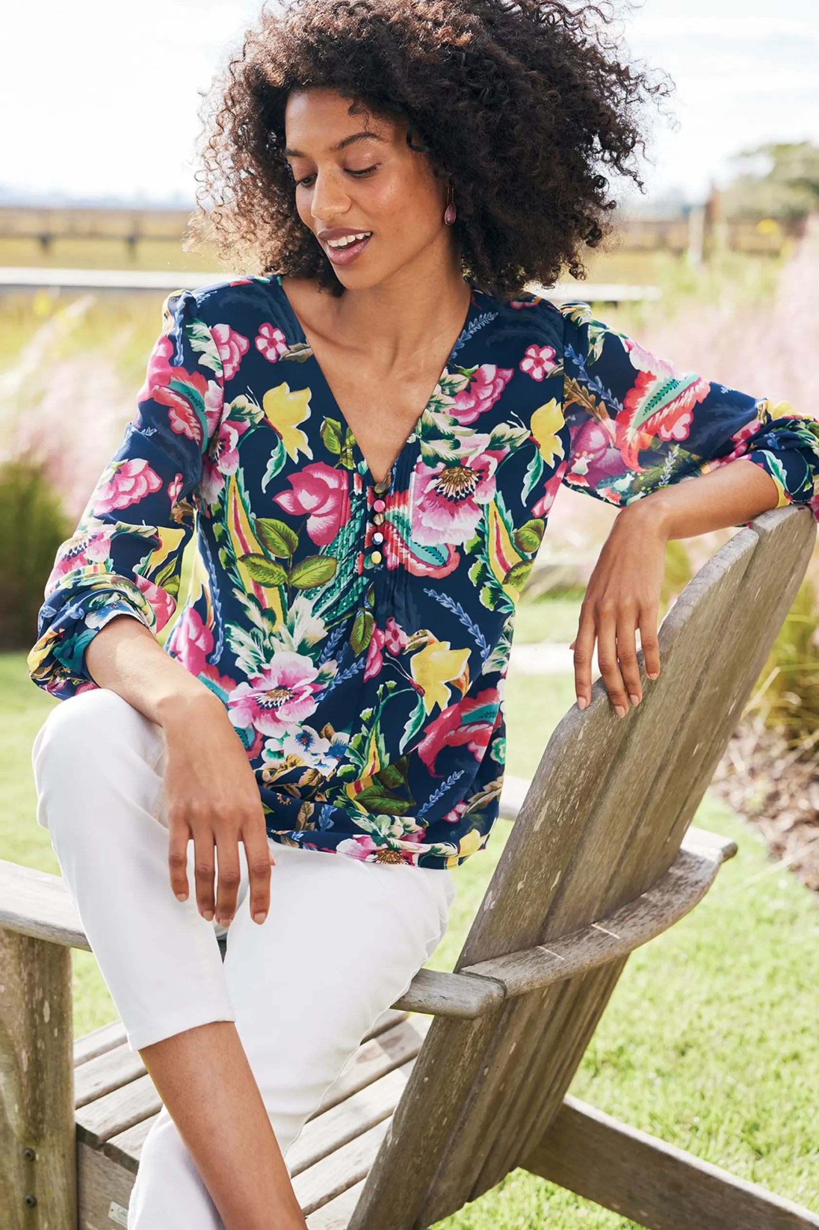 Soft Surroundings Samantha Georgette Top