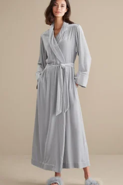 Soft Surroundings Silk Velvet Robe