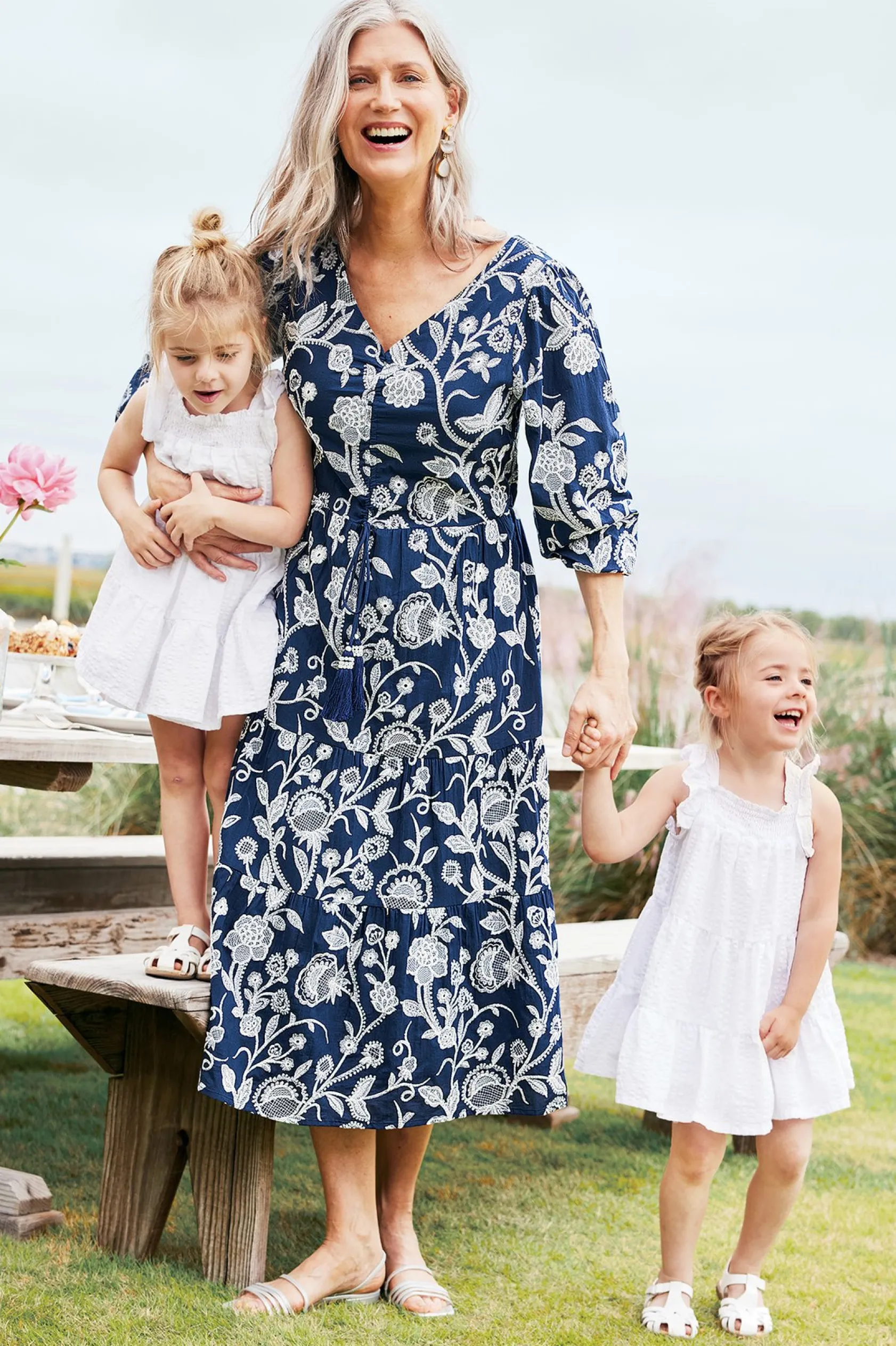 Soft Surroundings Tilda Embroidered Midi Dress