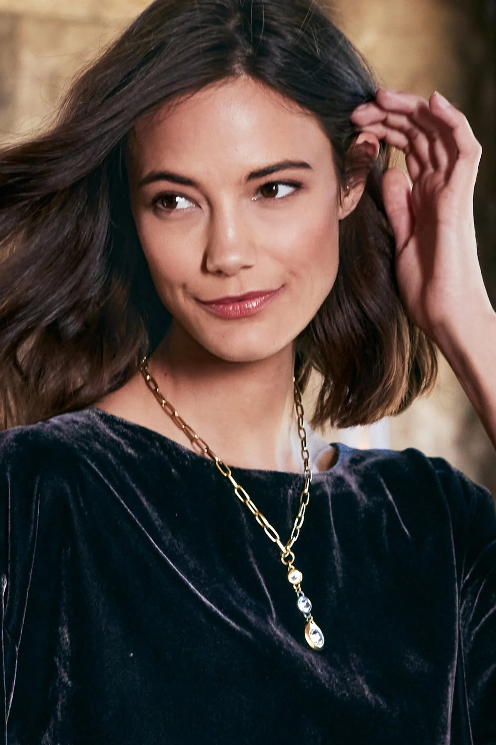 Soft Surroundings Trinity Drop Necklace