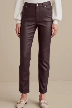 Soft Surroundings Ultimate Denim Coated Straight Leg Jeans