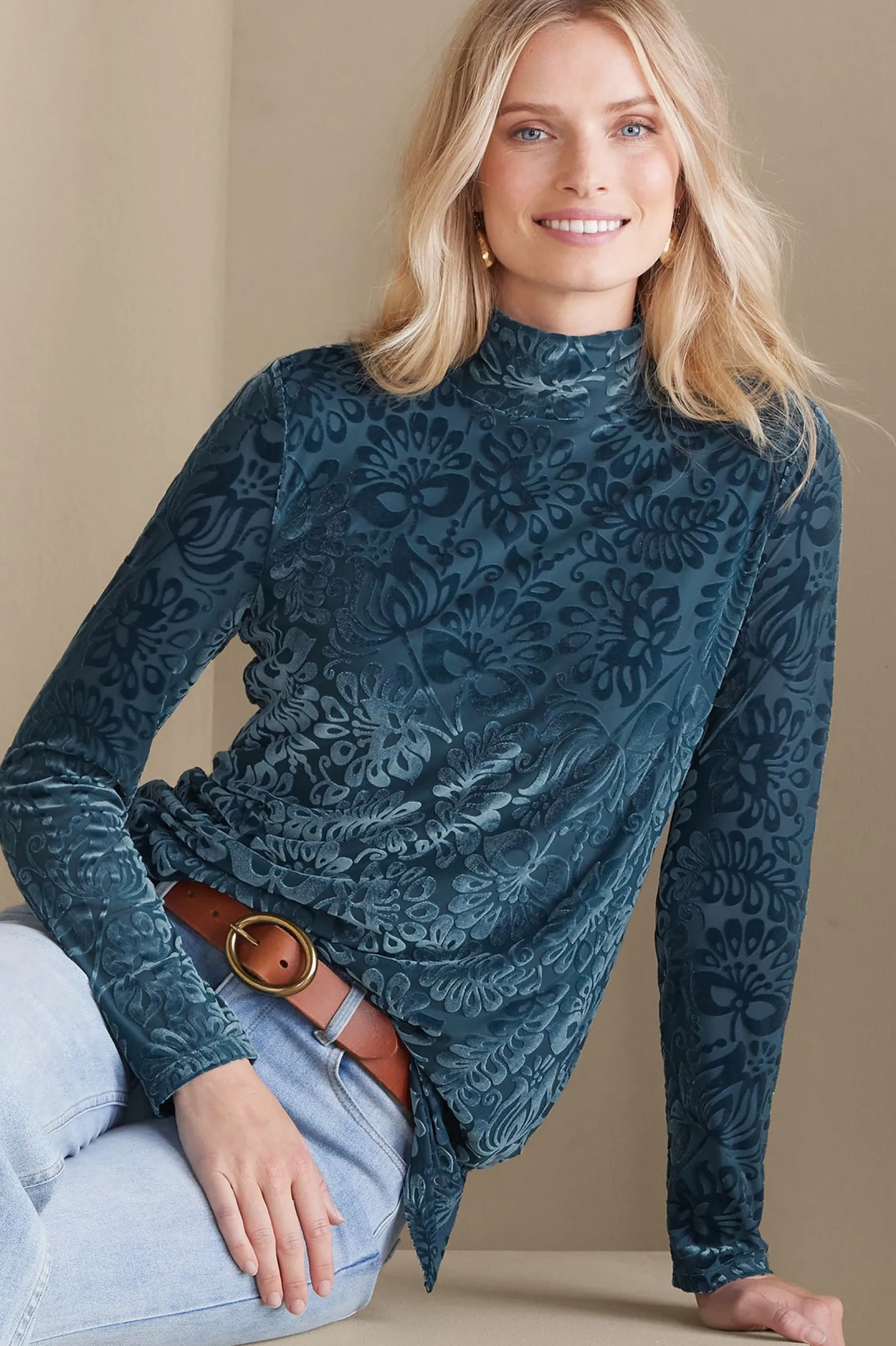 Soft Surroundings Walden Velvet Turtleneck