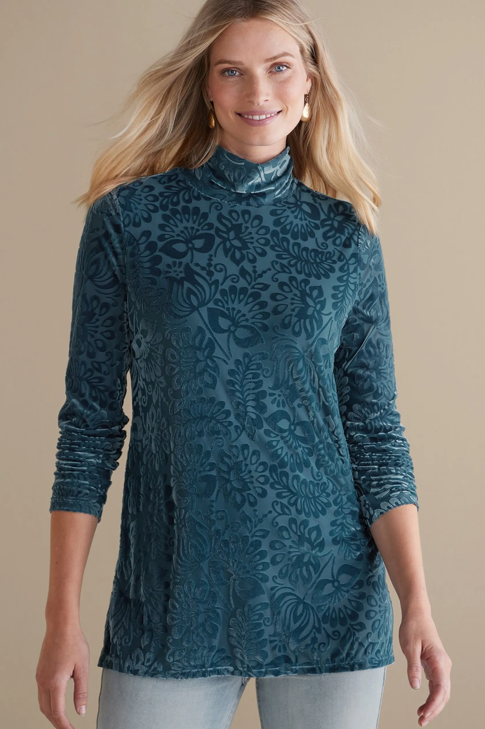 Soft Surroundings Walden Velvet Turtleneck