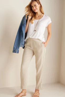 Soft Surroundings Women Lale Gauze Pull-On Pants